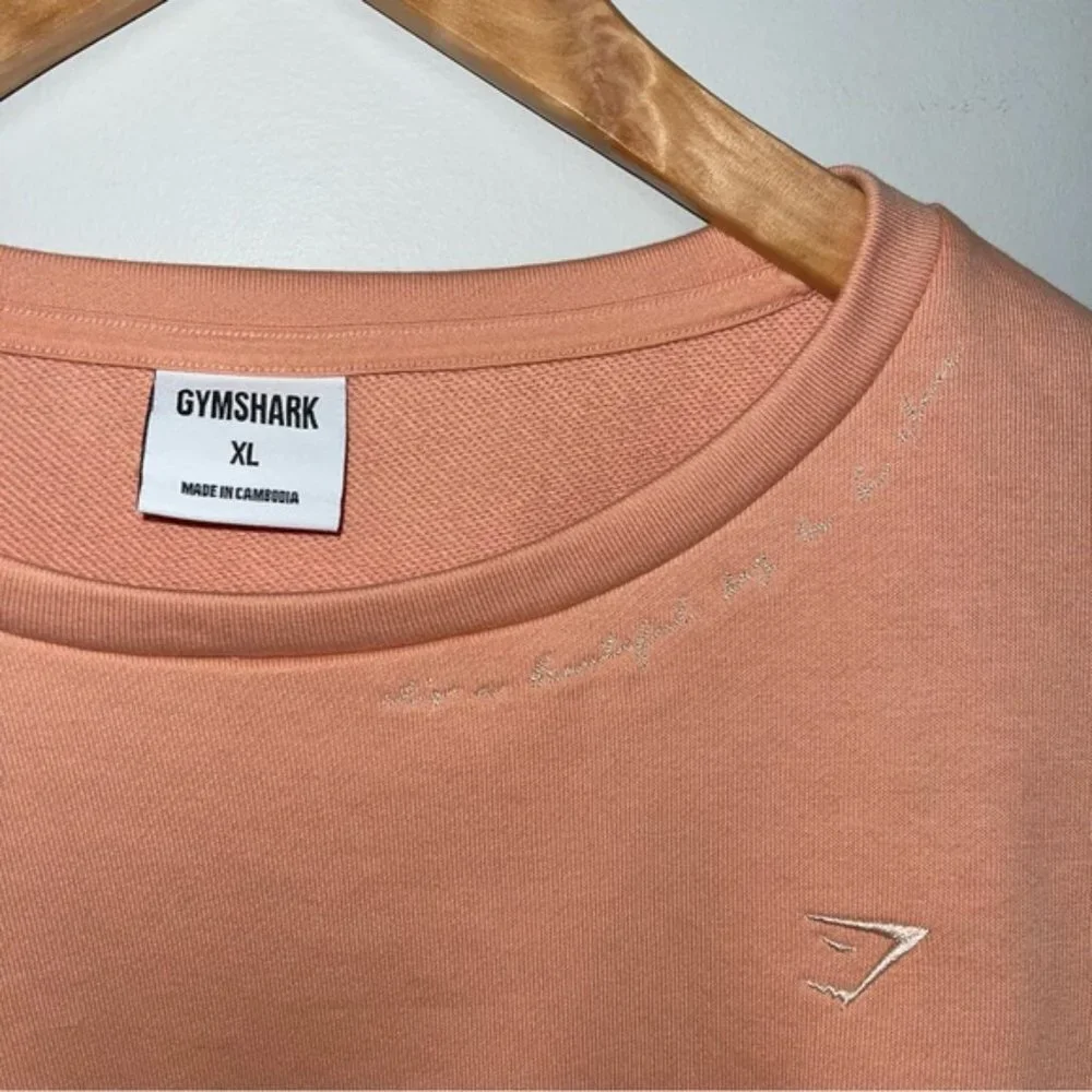 Gymshark Sweater Women's Size XL Orange Peach Cropped Whitney Simmons Collection